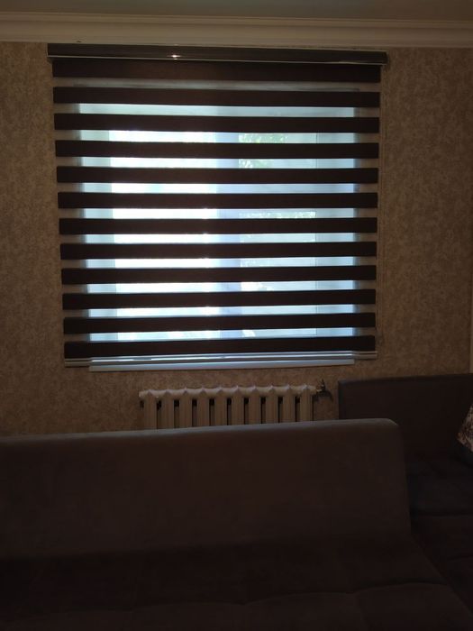 Жалюзи рулонные шторы ,день ночь комбо, горизонтальны металлические,