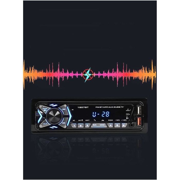 Авто MP3 Bluetooth плеър CarLive 1807BT, App control, 2 x USB, AUX, SD