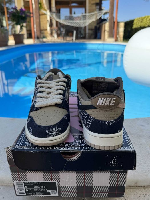 Nike Dunk Low Travis Scott Кецове 39 EUR + Кутия + Връзки Нови