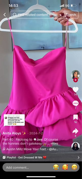 Розова рокля ZARA