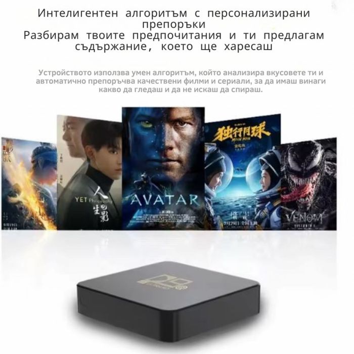 D9Q Mini Smart TV Box Android 4K Ultra HD превръща всеки обикновен телевизор в Smart TV