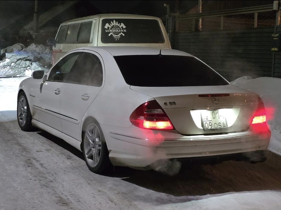 Mercedes W211 AMG 55 передний бампер дорест