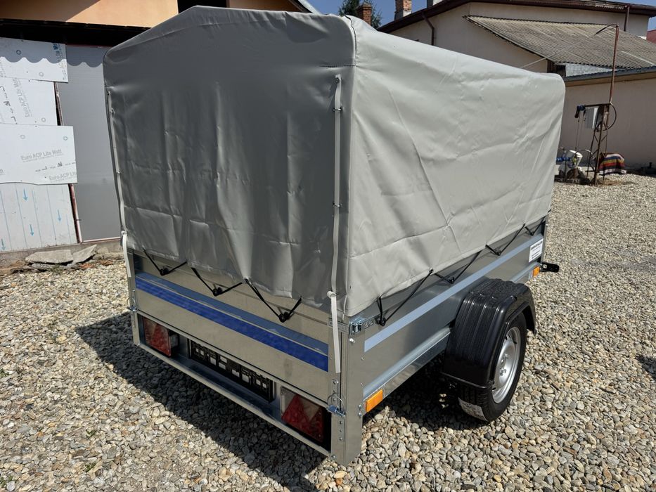 Remorcă nouă cu prelată 750 kg, dimensiuni 205x125x100 cm, RAR efectuat, posibilitate RATE‼️