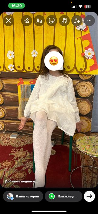 Платье на девочку, нарядное-белое