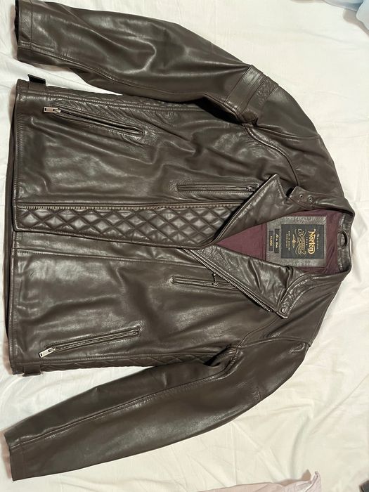 Чисто ново, кожено яке NORTON, естествена кожа, внос от Англия