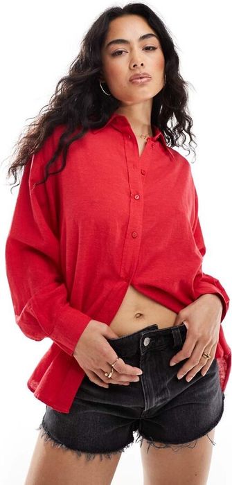 ZARA 100% лен цвят корал