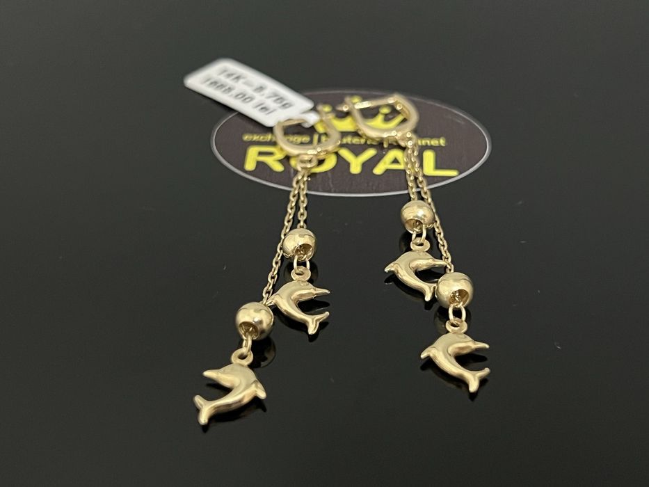 Bijuteria Royal CB : Cercei dama aur 14k 3,75gr