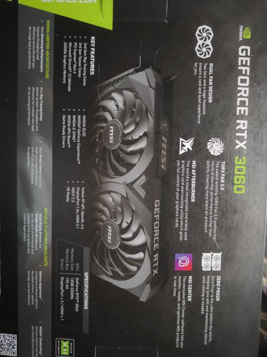 Продам видеокарту Geforce Rtx 3060 12гб