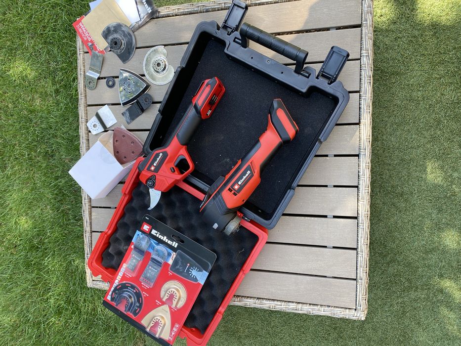 Set Scule Einhell Professional 18V Brushless (Foarfecă Crengi + Unealtă Multifuncțională) – În Casetă