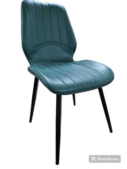 Трапезен стол Айвън PU кожа зелен