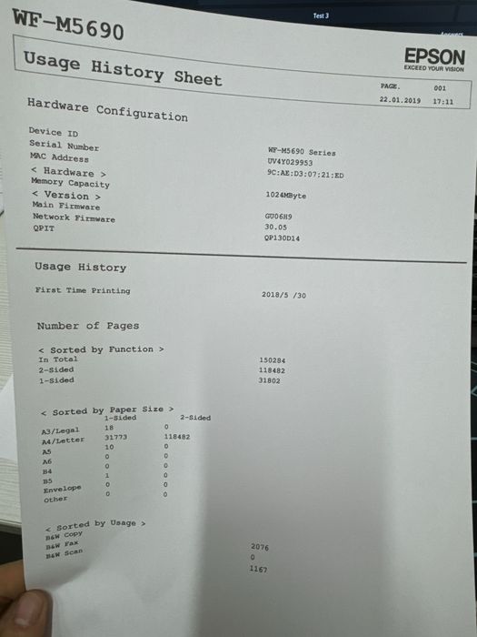 Printer model (M5690)