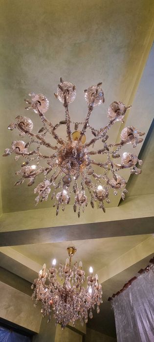 Candelabru / lustra / cristale / becuri incluse