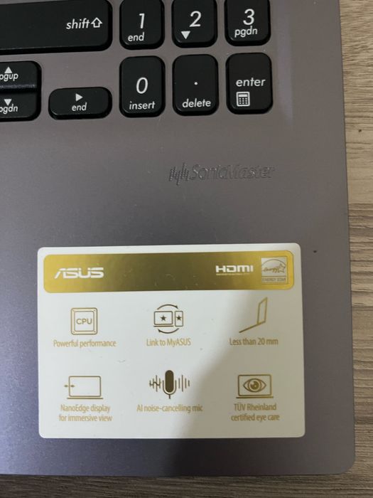 Ноутбоок Асус 15.6 Интел i5 8/256ГБ ССД Грей