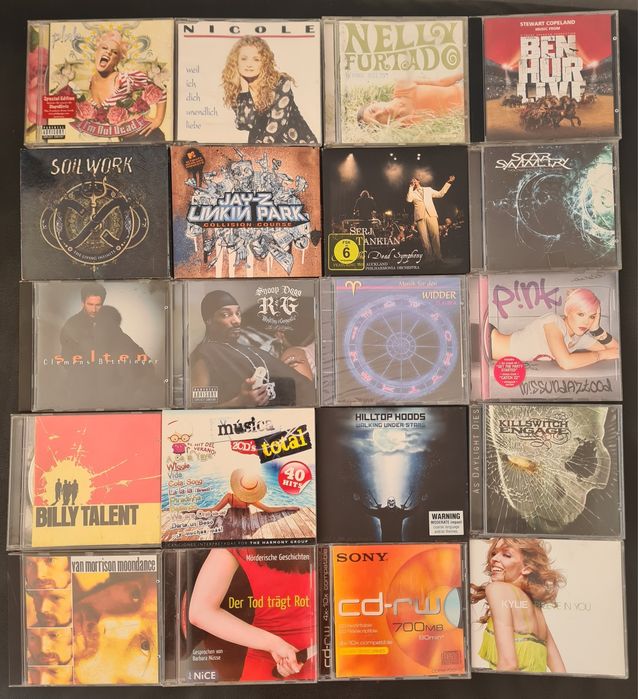 Колекция от над 110 оригинални музикални CD албуми (Rock, Metal, Pop, Alternative) + Подарък записани дискове!