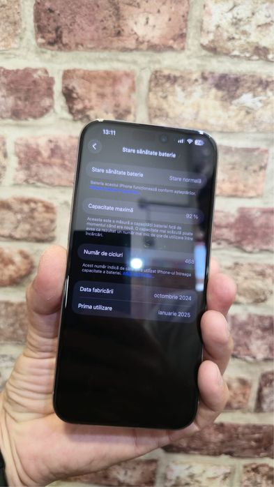 Iphone 16 ProMax battery 92%
