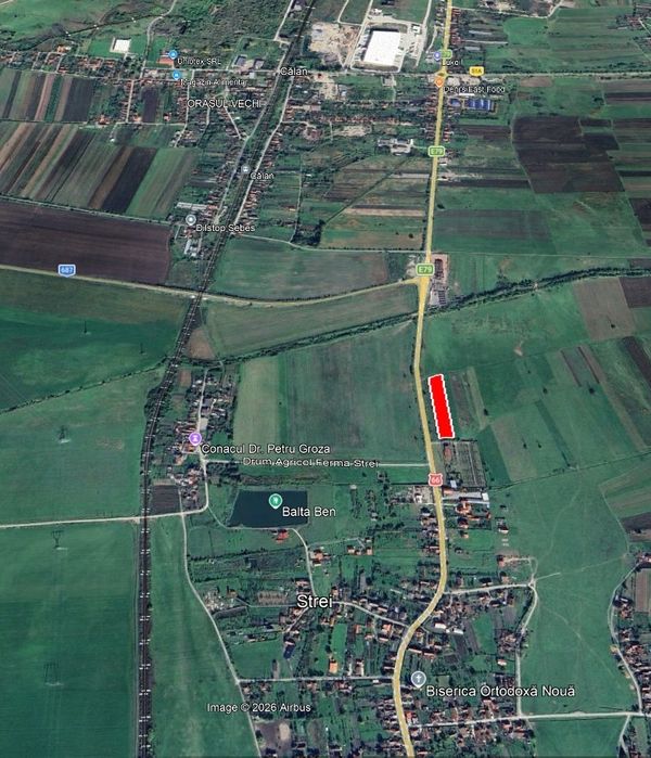 Teren intravilan langa statia electrica Strei(Calan)