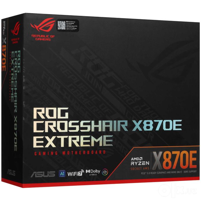 - Материнская плата MB Asus Amd AM5 Rog CROSSHAIR X870E EXTREME DDR5