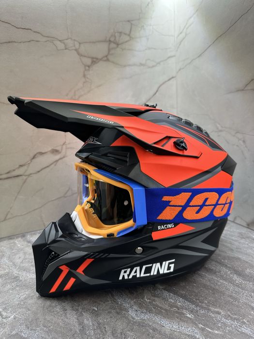 НОВО! Комплект кросови каски с очила