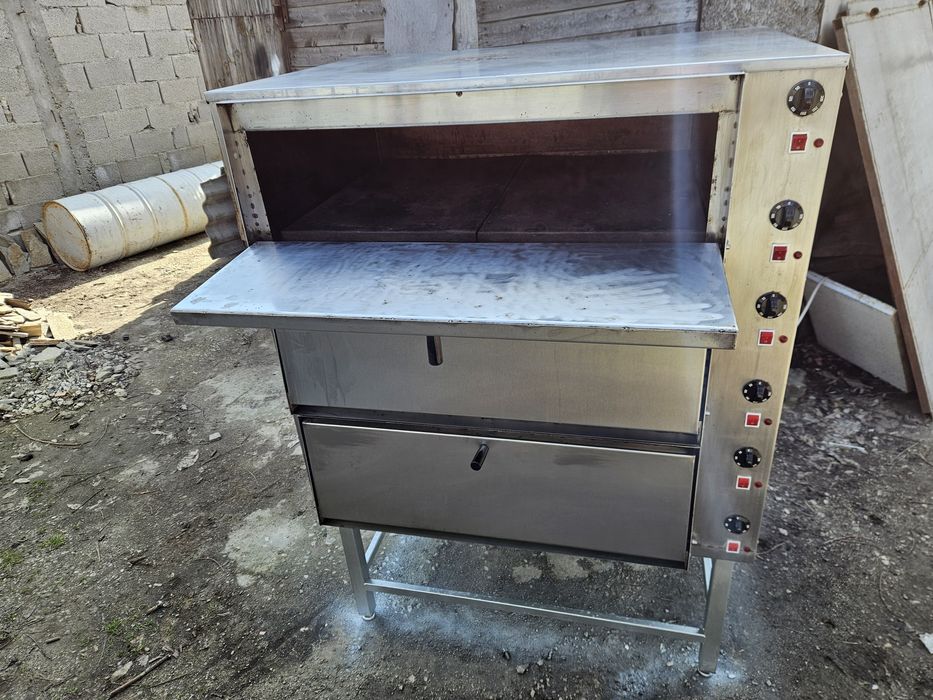 Фурна Печка за Закуски Пици Хляб 6 тави 60/40см. Трифазна