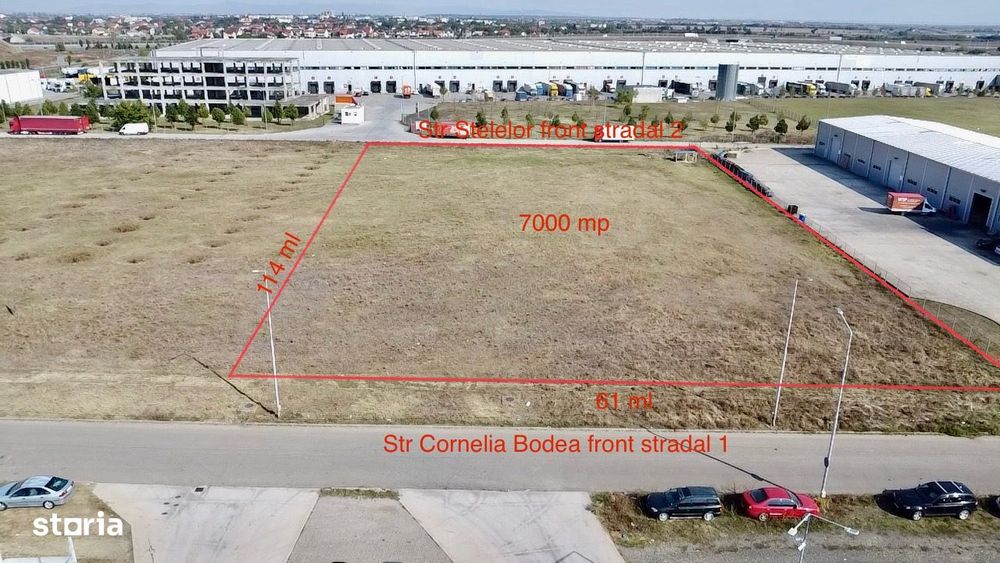 Teren de Vânzare Zona Industrială Sud 7000 mp intravilan( pe 2 străzi)