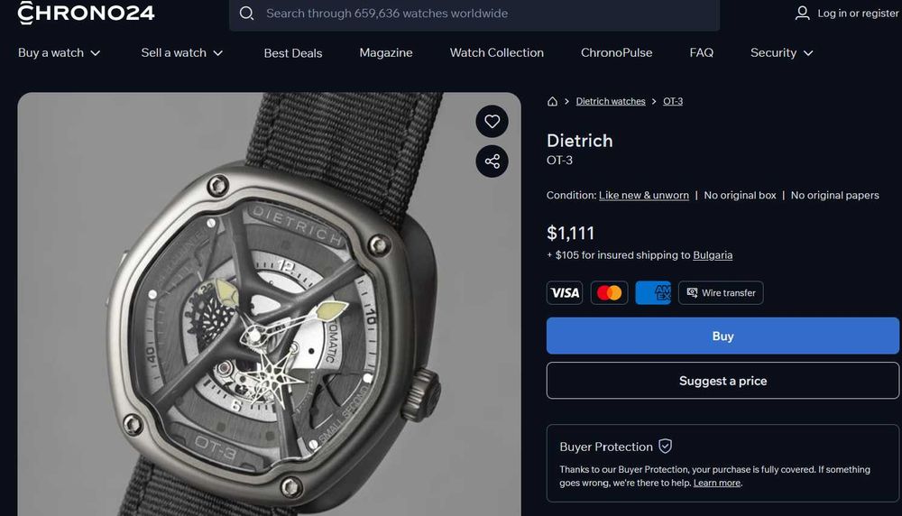 БАРТЕР Dietrich Organic Time Automatic Skeleton DIETRICH-OT-3