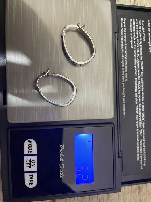 Cercei rotunzi argint 925