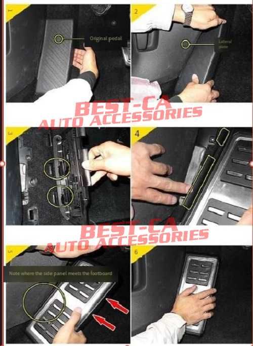 Set ornamente INOX sport pedale manuala pentru Audi, VW, Seat, Skoda