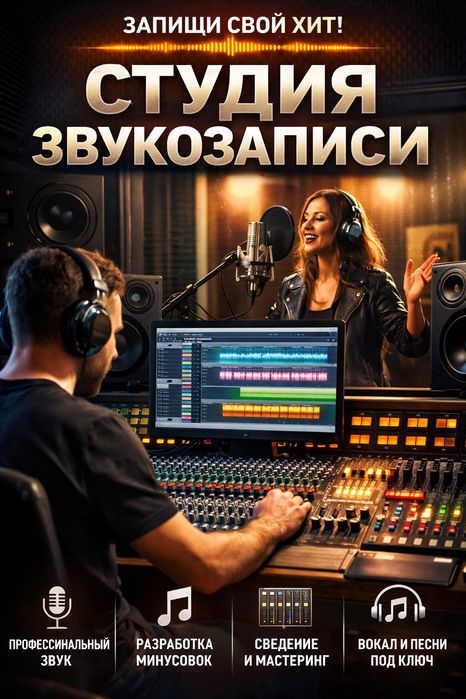 Студия звукозаписи! Дыбыс жазу студиясы!