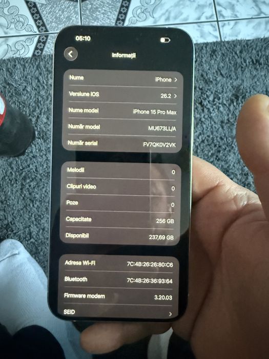 Iphone 15 pro max  256gb