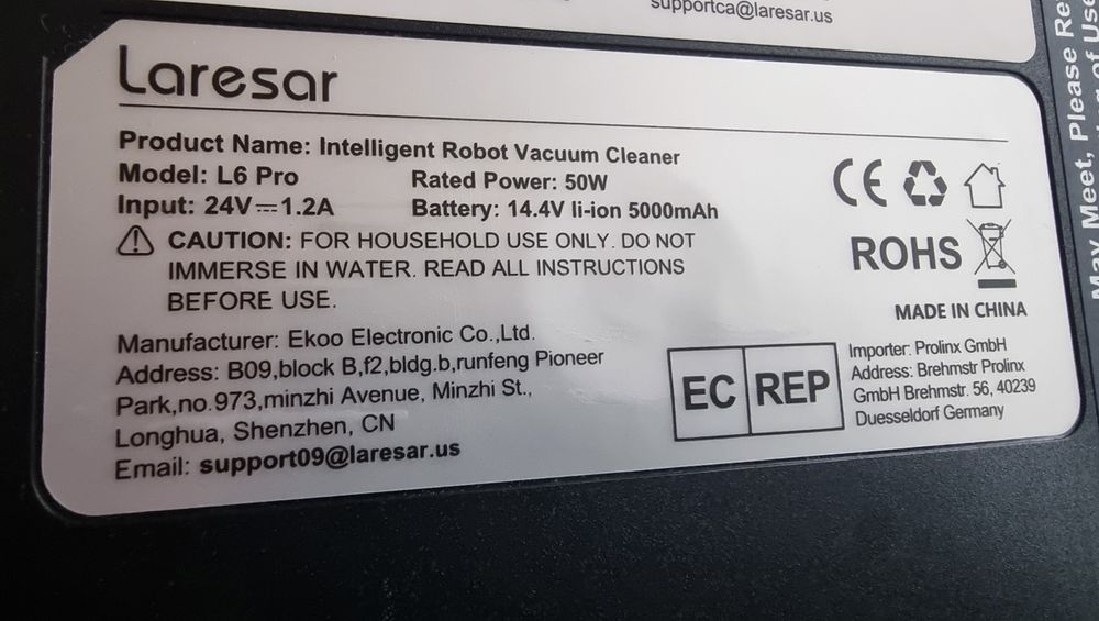 Самопочистваща прахосмукачка Laresar  L6 Pro