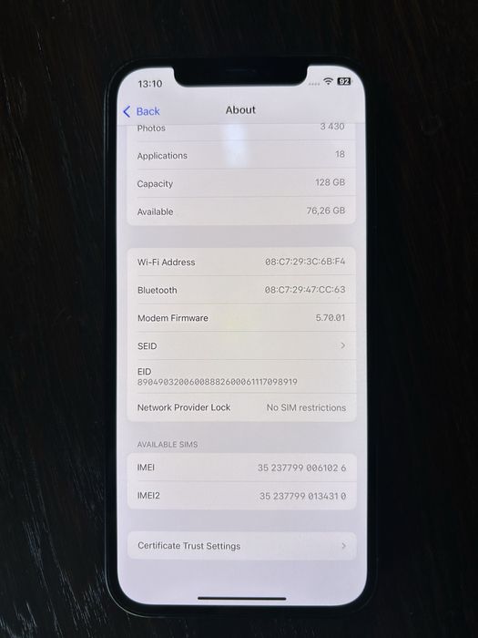 Iphone 12 128gb black