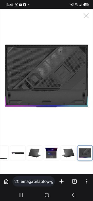Laptop Gaming ASUS ROG Strix G16 G614JVR Intel® Core™ i9-14900HX 36M Cache, up to 5.80 GHz, 16" QHD+ 240Hz, 32GB, 1TB SSD, NVIDIA GeForce RTX 4060 8GB
