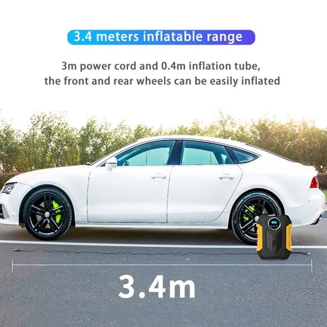 Автомобилна въздушна портативна помпа с безжичен цифров дисплей