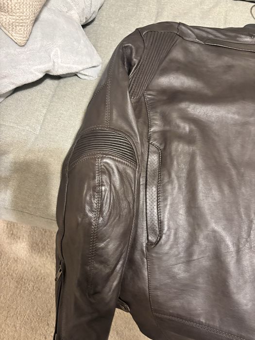 Geaca piele moto plus protectie spate si genunchi