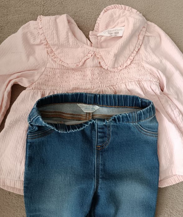 Дънки Mayoral,риза Primark,клин Zara,нови бодита H&M