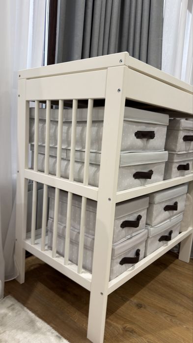 IKEA GULLIVER маса за повиване, бяла, 82x54x93 см, максимален капацитет 11 кг