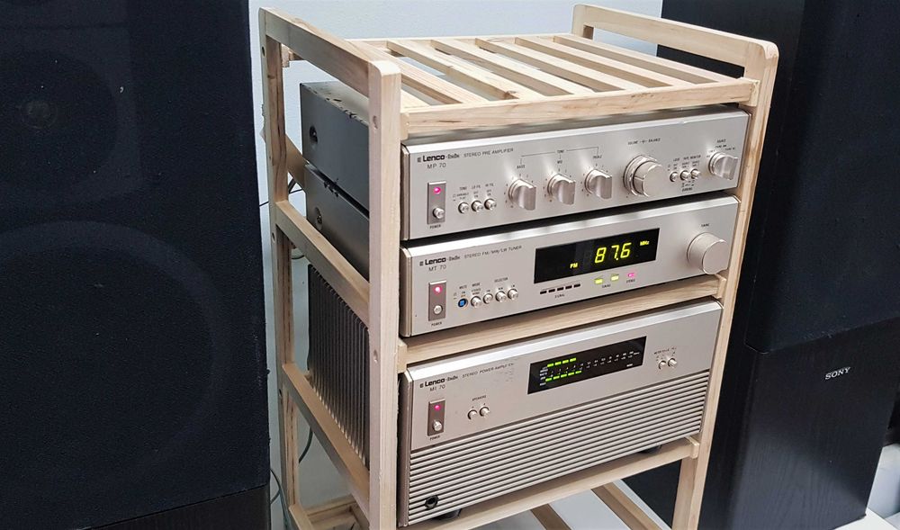 Rare Vintage Lenco Italia Amplificator MI 70 + Pre MP 70 + Tuner MT 70 – Power Linie Amplificare
