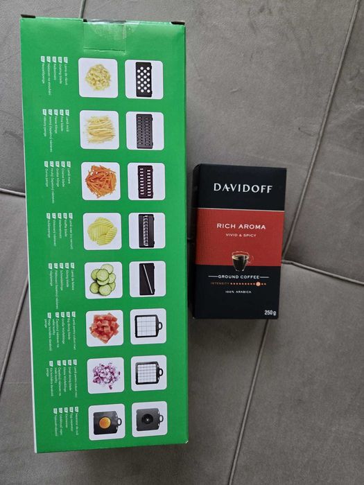 MEGA PACHET Bucătărie: Aparat Vafe (Sigilat) + Răzătoare + Ascuțitor + Cafea Davidoff