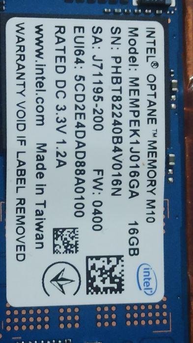 Продам Optane память и i3 7100