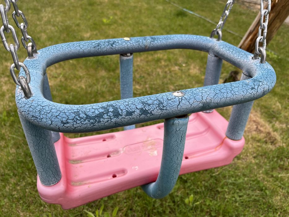 Градинска люлка двойна, детска (с проблем в подпората)