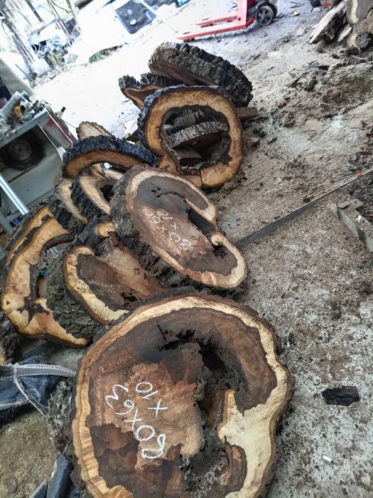 Nuc uscat rondele blaturi scânduri capace