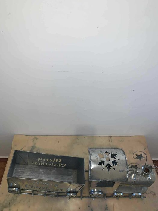 Trenulet decor Merry Christmas din fier