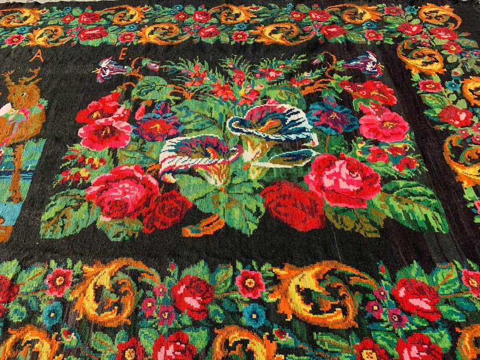 covor vechi antic traditional moldovenesc basarabean manual 560x230 cm