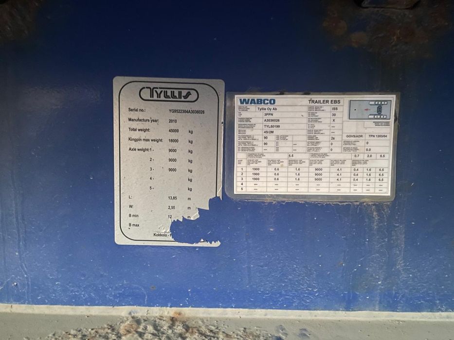 Полуприцеп с бортами Tyllis тяжеловоз