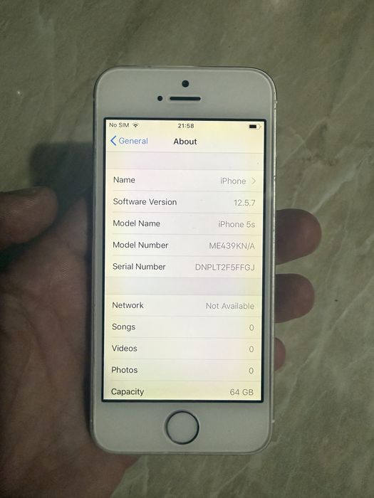 Iphone 5s silver 64 gb stare buna orice retea