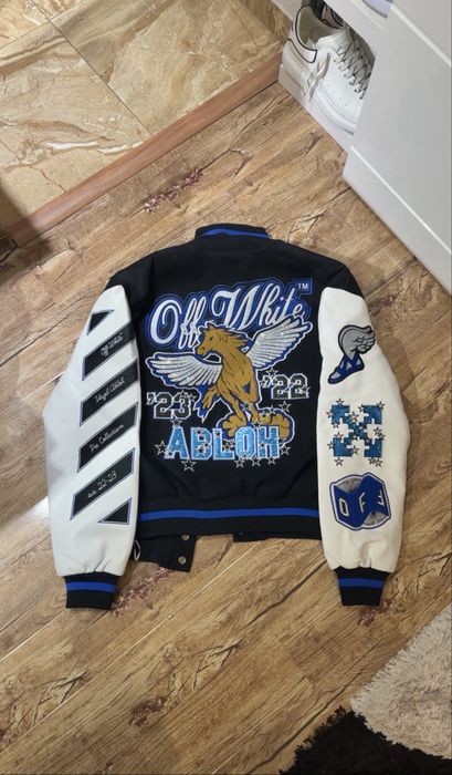 Jacheta Off White Varsity Bomber Jacket M