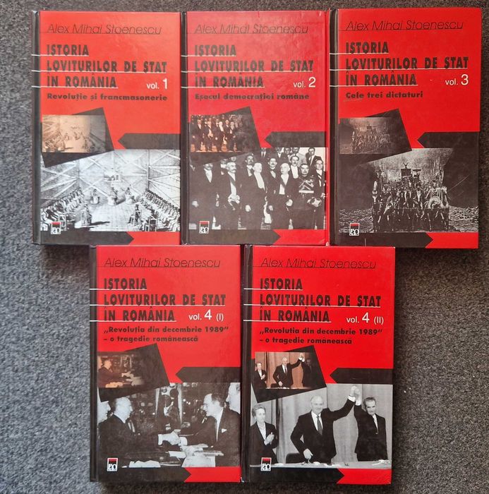 ISTORIA LOVITURILOR de STAT in ROMANIA Alex Stoenescu 5 vol complet