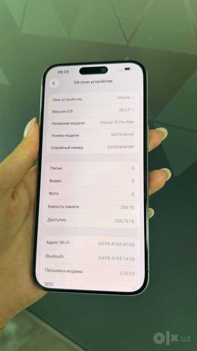 Iphone 15 pro max Silver