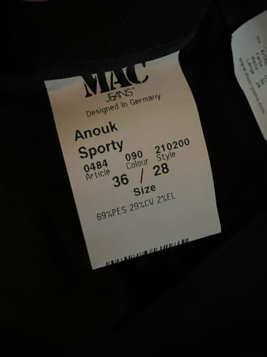 Pantaloni MAC Anouk Sporty negri cu fermoar