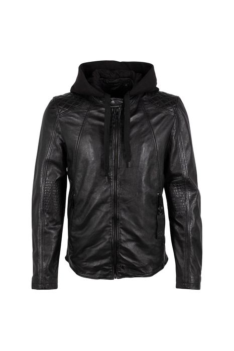 Geaca de Piele Barbati 2.0 by Mauritius Neagra G2MRaj